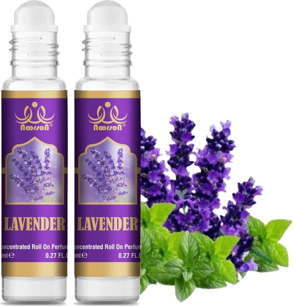 Noorson Lavender Attar Perfume for Unisex Natural Long Lasting Attar 8 ML Each PACK OF 2 Floral Attar