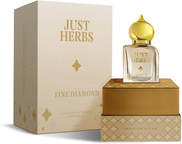 Just Herbs Fine Diamond Premium Attar , Non-Alcoholic , Long lasting Floral Attar