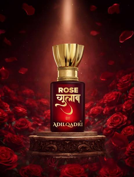 Adilqadri Rose (Gulab) Attar | Rose Fragrance | Non Alcoholic Long Lasting Attar 5.5ml Floral Attar