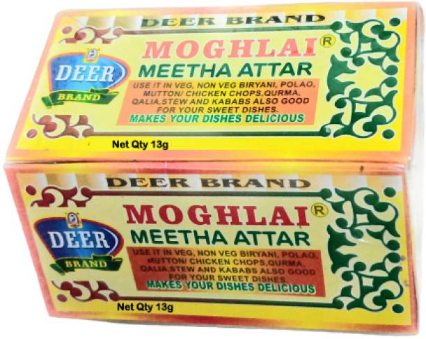 DEER BRAND Mitha Sweet Mughlai Meetha Attar 13gPack of 2 Biryani Biriyani Fried Rice Dishes Floral Attar