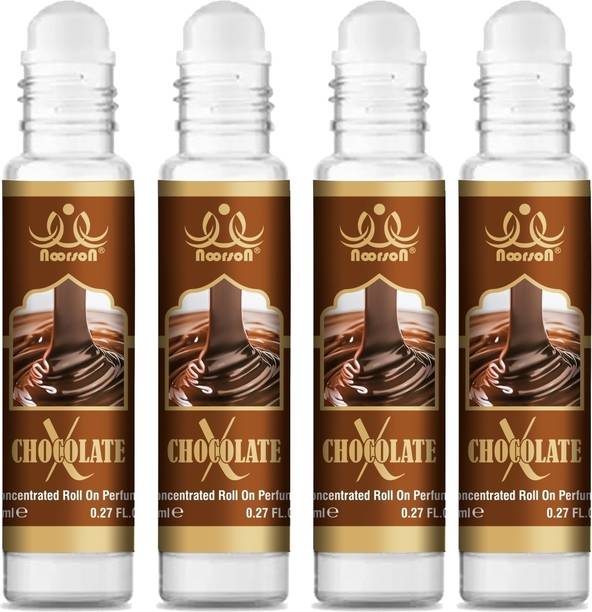 Noorson X Chocolate Perfume Natural Long Lasting Attar 8 ML Each PACK OF 4 Herbal Attar