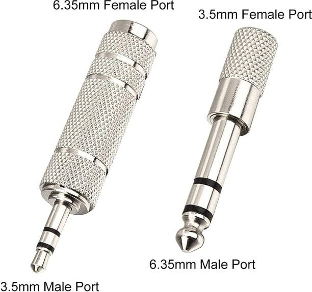APNA KANHA 3.5mm Female to 6.35mm Male Plug Stereo Audio Jack Converter (Pack of 2) Adapter
