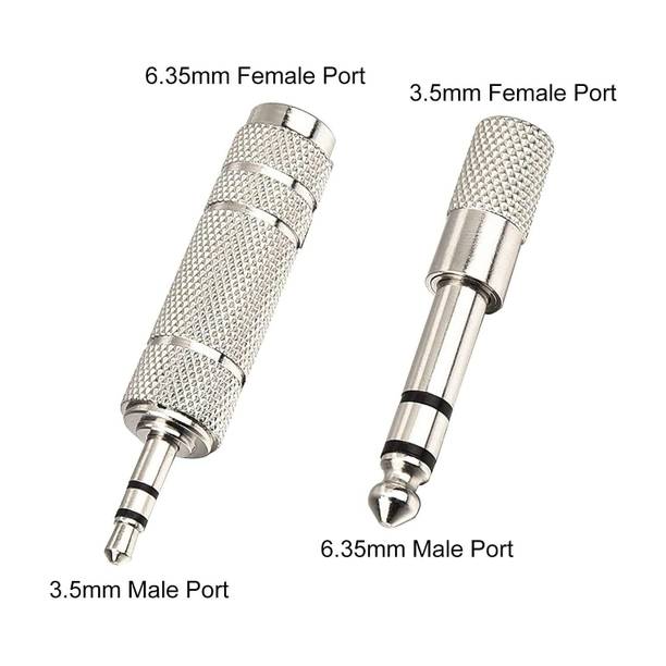 APNA KANHA 3.5mm Female to 6.35mm Male Plug Stereo Audio Jack Converter (Pack of 2) Adapter