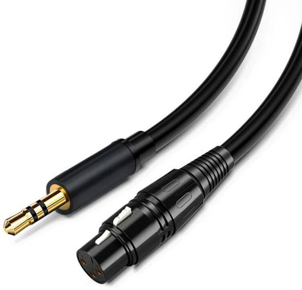 fdealz [ 1 Piece / 1.5 Meters ] Microphone Cable XLR to Jack Mic Lead Aux Cable 3.5 mm Male to XLR Female for Smartphones Players PCs Laptop Stereo Amplifier