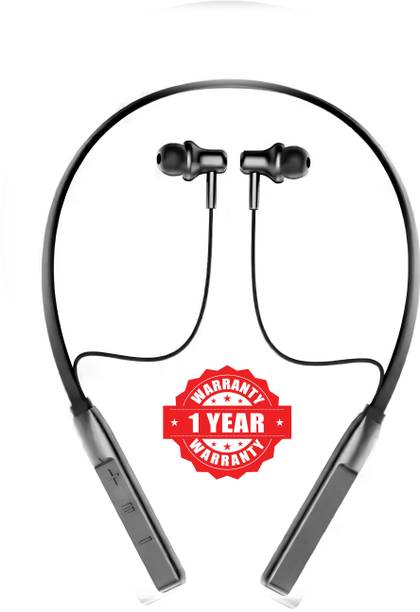 Worricow Bluetooth Neckband with 60HRS Playtime, ASAP Charge, BT v5.1, Dual Pairing Bluetooth without Mic