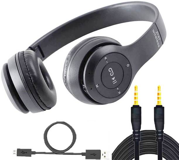 POZUB NEW ARRIVAL Gaming Sports headphone + Aux Cable + Charging cable 3D ULTRA BASS Over Head wireless Bluetooth Headphone with FM and SD Card Slot SMART BUY Thunder 3d Sound Headphone with Noise Isolation Audio Player headphones over the head New Rock BIT Blast stereo deepbass headphone Bluetooth, Wired Headset Foldable Gaming Headphone MP3 Player