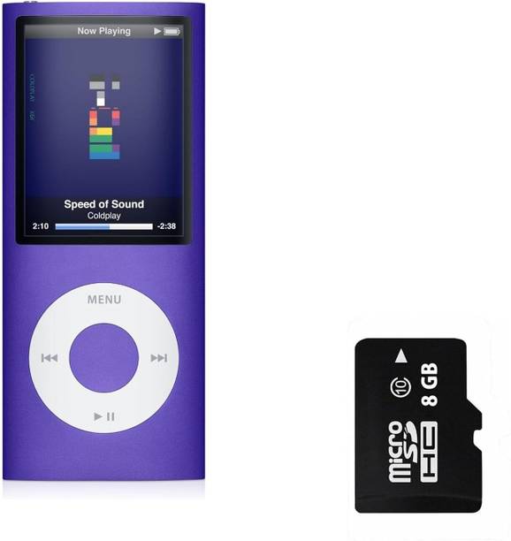 DRUMSTONE Portable Slim MP3 Player with 8GB SD Card, LCD Screen, Memory MP3 Player