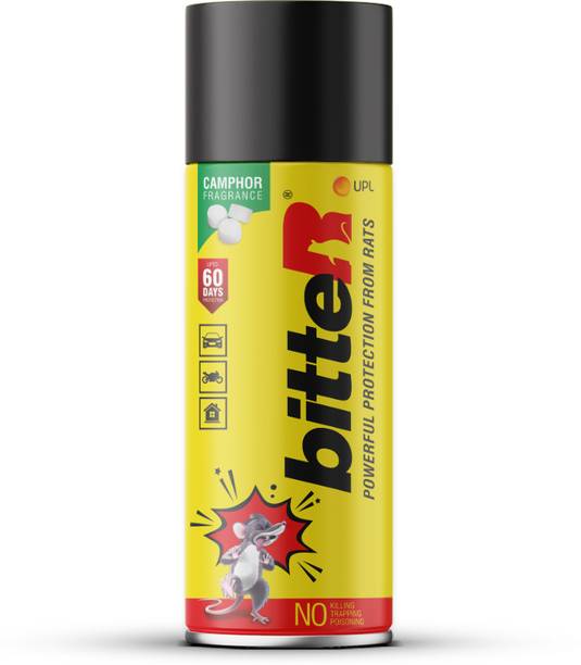 bitteR POWERFUL RAT REPELLENT SPRAY (Pack of 1) - Patented by UPL Ltd, Eco friendly, Odourless, Non Toxic, Safe for Humans, Effective Rodent Repellent Spray for Cars, homes and offices