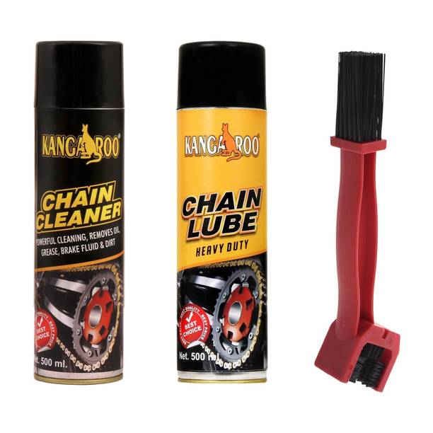 KANGAROO Chain Lube + Chain Clean + Brush Combo