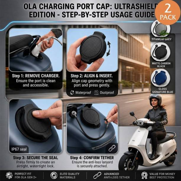 ornac Ola Charging Cap Cover Combo with Charging Holder cover for ola Combo Combo