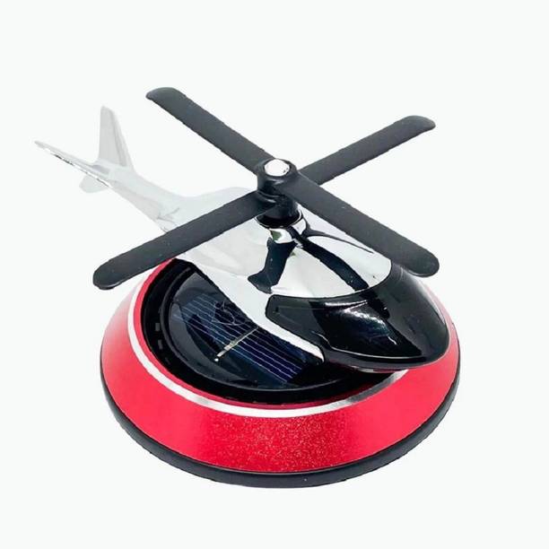 AutoFreak Metal Solar Helicopter Car Air Freshener Combo