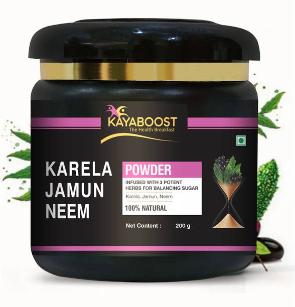 KAYABOOST Pure Neem Jamun Karela Powder - 200g | 100% Ayurvedic Powder