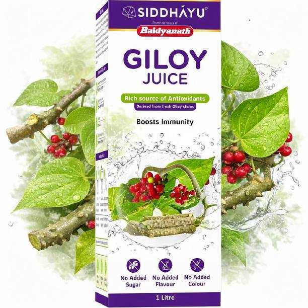 Baidyanath Giloy Juice 1 Litre, Natural Immunity Booster | No Added Sugar