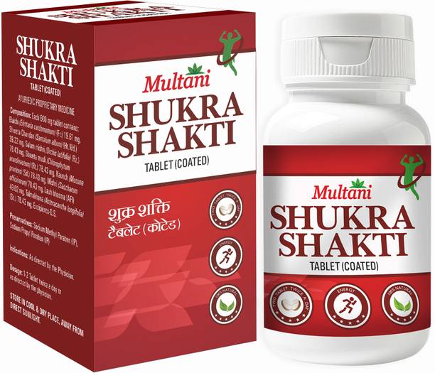 Multani 100 % Ayurvedic Shukra Shakti Capsules | Improves Strength & Stamina - 60 Tablet