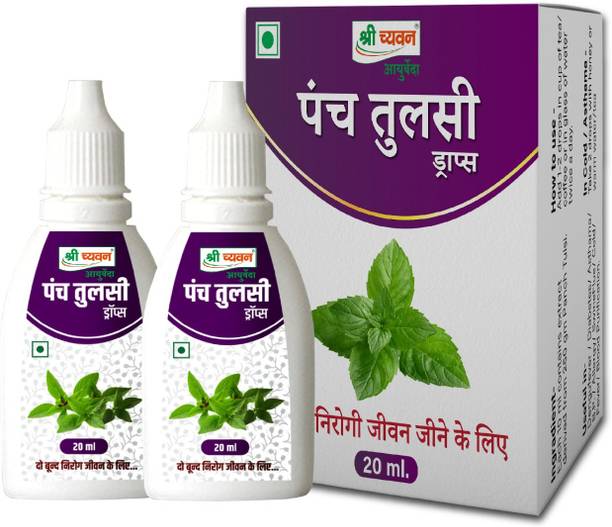Shri Chyawan Panch Tulsi Drops - 20 ml | Helps in Cold & Cough | Tulsi Drops for Immunity |