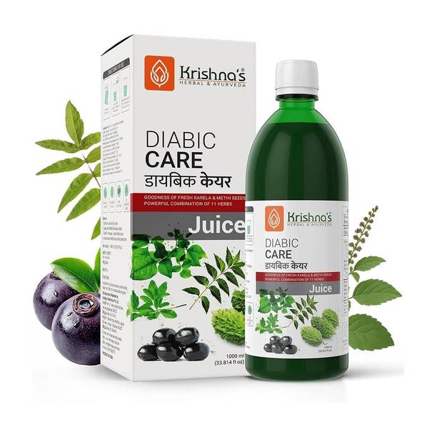 Krishna's Herbal & Ayurveda Diabic Care Juice | Helps Manage Blood Sugar | Boosts Metabolism and Improves Digestion | Stimulate Insulin Secretion | Helps Manage Weight