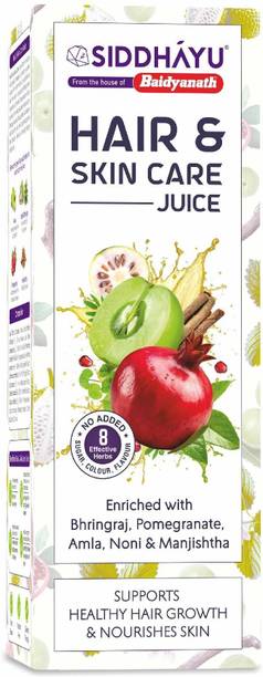 Baidyanath Hair and Skin Care Juice 1L, with Bhringraj, Amla, Pomegranate, Noni | No Sugar