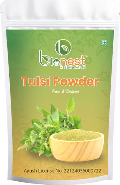Bionest Herbals Tulsi Powder | Holy Basil | Krishna Tulsi| Respiratory Wellness| For Tea & Kadha