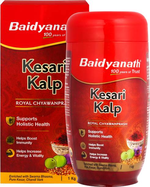 Baidyanath Kesari Kalp Royal Chyawanprash-Ayurvedic Immunity and Energy Booster | Enriched with Gold, Silver and Saffron |