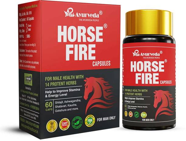 A R Ayurveda Horse Fire Capsule For Men- 60 Capsules
