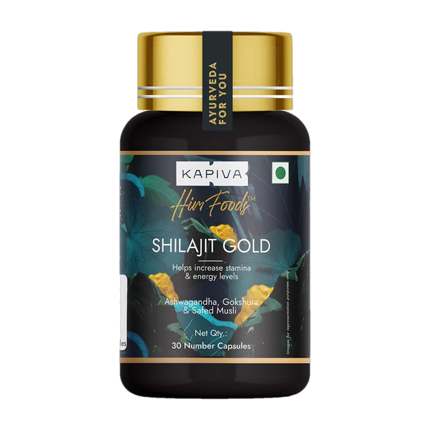 Kapiva Shilajit Gold 30 Capsules | Contains 24 Carat Gold | Boosts Stamina In 4 Weeks