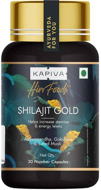 Kapiva Shilajit Gold 30 Capsules | Contains 24 Carat Gold | Boosts Stamina In 4 Weeks