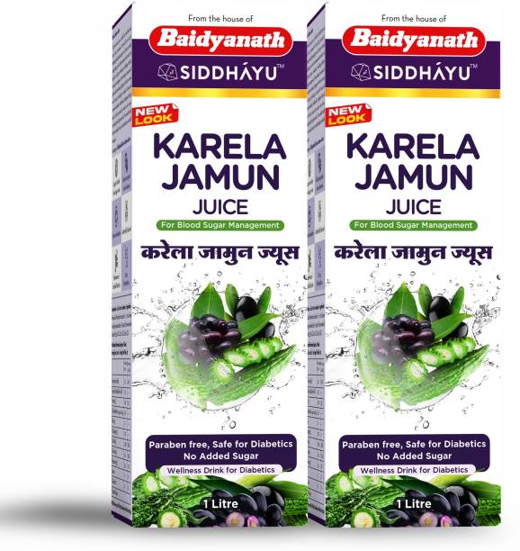Baidyanath Karela Jamun Juice| Controls Blood Sugar Levels| 100% Natural- 1L