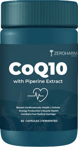 ZEROHARM CoQ10 with Piperine for Heart Health, Cell Energy, Stamina & Fertility Support