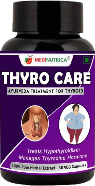 Medinutrica Thyro Care - 100% Pure Herbal Extract Capsule for Thyroid , Hormone Imbalance , Metabolism & Weight loss - 30 Veg capsule