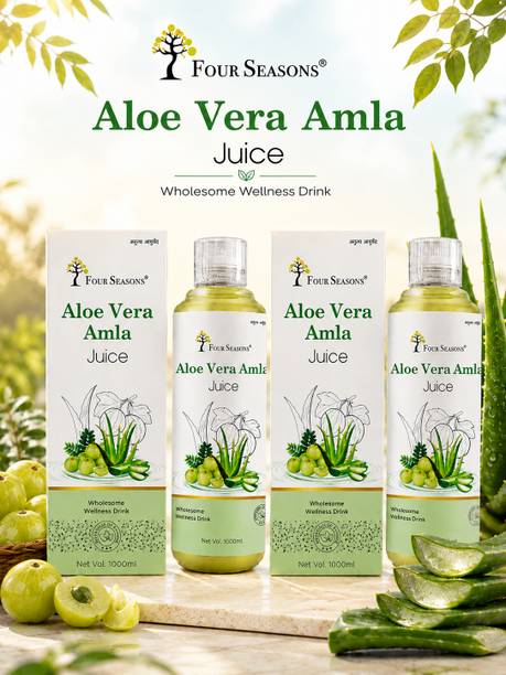 Four Seasons Aloevera Amla Juice|Strength Digestive System|Enriched with Vitamin C|Anti Aging