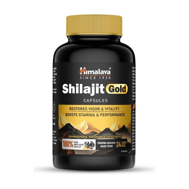 HIMALAYA Shilajit Gold Capsules | 100% Pure Himalayan Shilajit + 24 Carat Gold