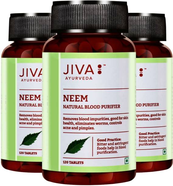 JIVA Neem Tablets - Natural Blood Purifier - 120 Tablets Each