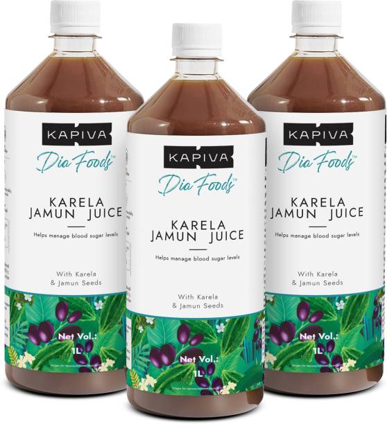 Kapiva Karela Jamun Juice 1L | Natural Juice made from Fresh Karela & Jamun Seeds