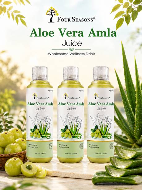 Four Seasons Aloevera Amla Juice|Strength Digestive System|Enriched with Vitamin C|Anti Aging