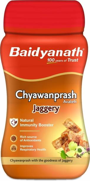 Baidyanath Jaggery Chyawanprash 750gm with Specially formulated with Amla and Jaggery