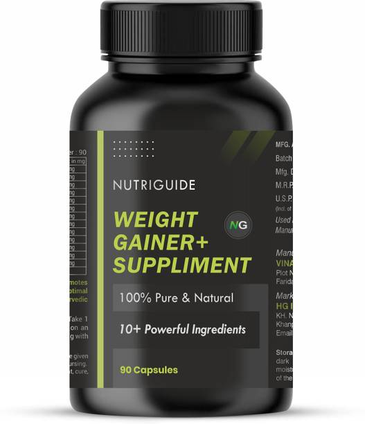 Nutri Guide New and Improved Formula Weight Gainer+ Muscle Mass Gainer I 100% Ayurvedic Weight Gainers/Mass Gainers