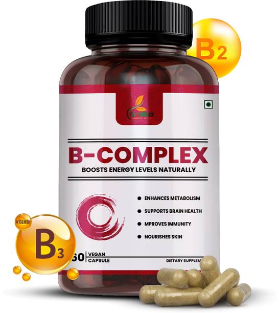 grinbizz B-Complex Capsules | Supports Metabolism, Brain Health & Immunity Capsules