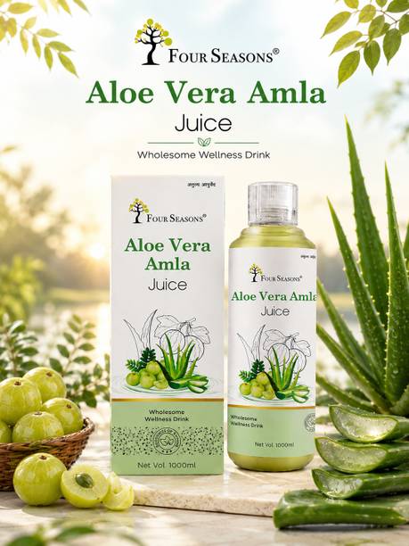 Four Seasons Aloevera Amla Juice|Strength Digestive System|Enriched with Vitamin C|Anti Aging