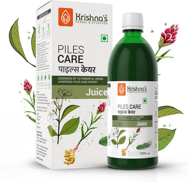 Krishna's Herbal & Ayurveda Piles Care Juice | Beneficial for Piles, Fistula & Fissure | Helps Remove Lumps