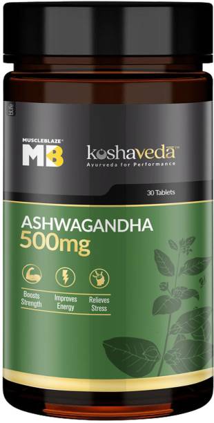 MUSCLEBLAZE Koshaveda Ashwagandha 500mg, Ayurveda for Performance, Ayush Approved