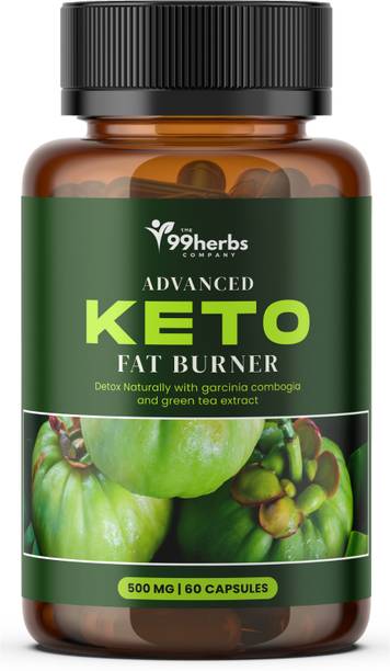The 99 Herbs Company Advanced Keto Fat Burner Capsules for Weight Management | 60 Capsules