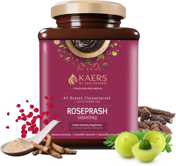 Kaers by Healthcrew ROSEPRASH | Ayurvedic All Season Chyawanprash|Family Immunity|Great Taste|500 gm