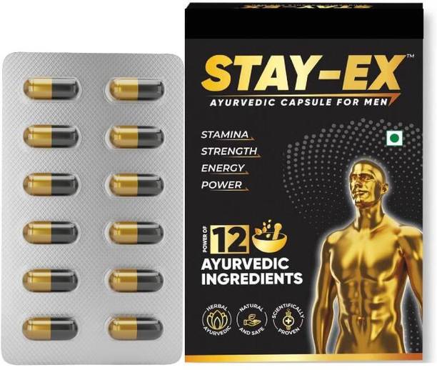 Stay-EX Ayurvedic Capsules for Men | Power of 12 Ayurvedic Herbs for Stamina & Energy