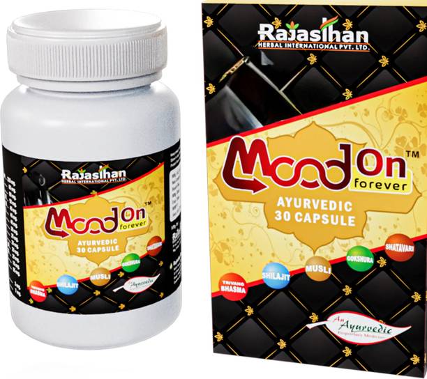 RAJASTHAN AUSHDHALAYA PVT. LTD Mood On Forever Ayurvedic Capsules | 30 Capsules |