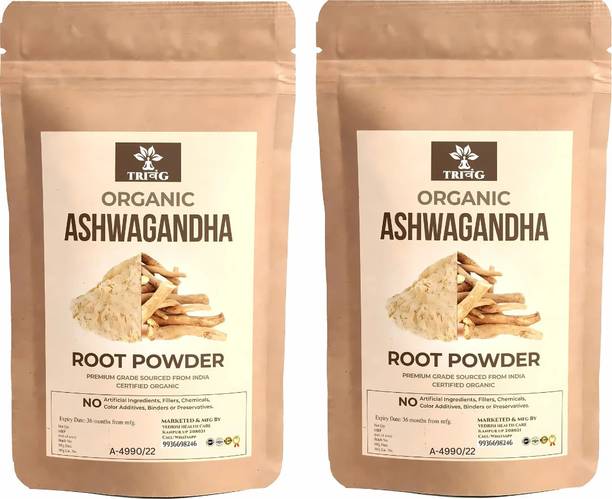 Trivang 100% Natural Ashwagandha Powder- Withania Somnifera, 227g (Pack of 2)
