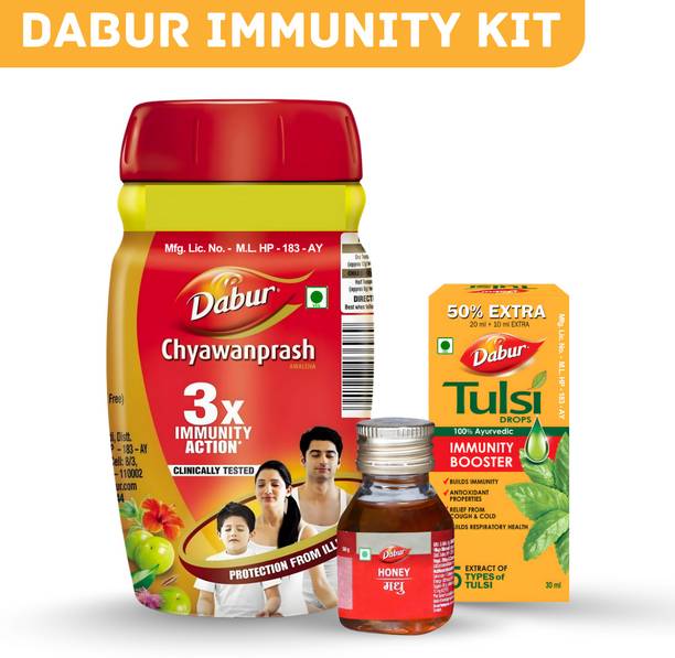 Dabur Chyawanprash, Madhu & Tulshi Drop - 3X Immunity Action