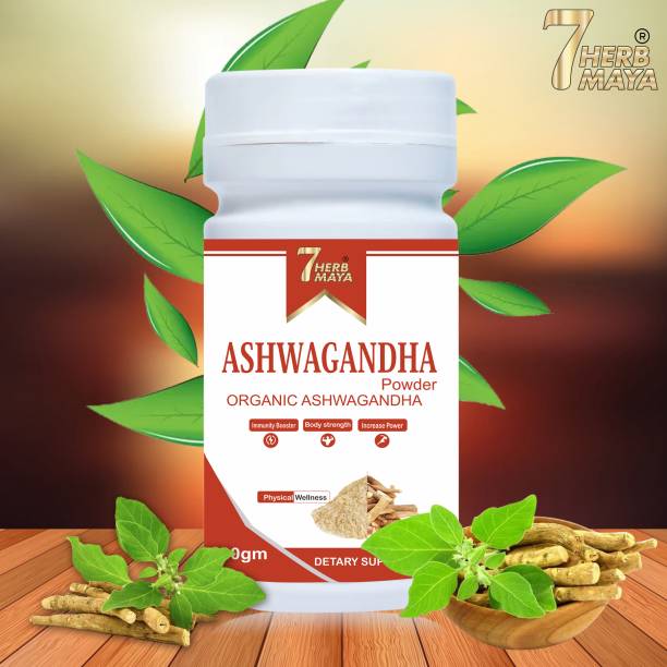 7Herbmaya Organic Ashwagandha Powder | Ayurvedic Supplement Promotes Vitality & Strength