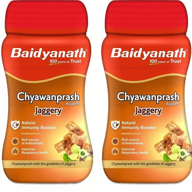 Baidyanath Jaggery Chyawanprash 750gm with Amla and Jaggery 750 G Each