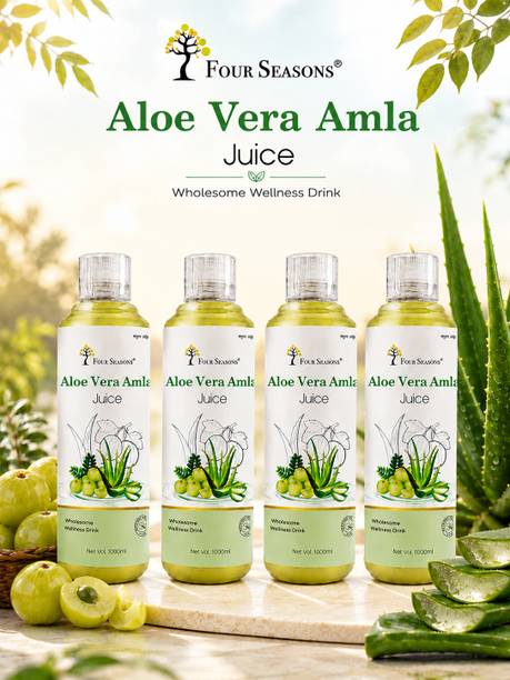 Four Seasons Aloevera Amla Juice|Strength Digestive System|Enriched with Vitamin C|Anti Aging