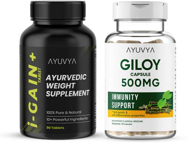 Ayuvya Ayurvedic i-Gain Plus and Giloy Combo Weight Gainers/Mass Gainers